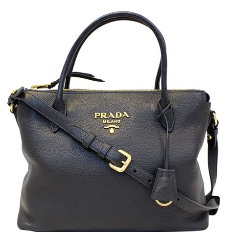 prada black leather stitching|Prada leather tote handbag black.